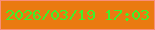文字の大きさ：1、枠の色：f88e7a、背景の色：ea7a11、文字の色：3df22a 無料ブログパーツのブログ時計