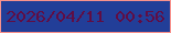 文字の大きさ：3、枠の色：f8918c、背景の色：223e98、文字の色：600d44 無料ブログパーツのブログ時計