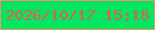 文字の大きさ：2、枠の色：f89368、背景の色：05e660、文字の色：e05d56 無料ブログパーツのブログ時計