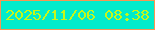 文字の大きさ：3、枠の色：f89552、背景の色：02ebcb、文字の色：c5f71a 無料ブログパーツのブログ時計
