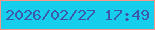 文字の大きさ：3、枠の色：f8968a、背景の色：15ceec、文字の色：3d57ab 無料ブログパーツのブログ時計