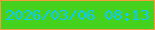 文字の大きさ：2、枠の色：f89b3f、背景の色：44d21e、文字の色：0ccaf9 無料ブログパーツのブログ時計