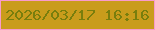 文字の大きさ：3、枠の色：f89bcc、背景の色：c99c1c、文字の色：797e0d 無料ブログパーツのブログ時計