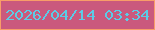 文字の大きさ：3、枠の色：f89d68、背景の色：ca597d、文字の色：5bcce7 無料ブログパーツのブログ時計