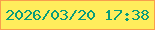 文字の大きさ：2、枠の色：f89e4c、背景の色：ffed5c、文字の色：099c7b 無料ブログパーツのブログ時計