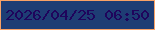 文字の大きさ：4、枠の色：f8a166、背景の色：1e3d74、文字の色：1f045c 無料ブログパーツのブログ時計