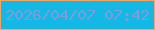 文字の大きさ：5、枠の色：f8a35e、背景の色：14b8e5、文字の色：7d9ddb 無料ブログパーツのブログ時計