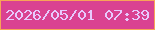 文字の大きさ：2、枠の色：f8a457、背景の色：da4291、文字の色：e7c9fd 無料ブログパーツのブログ時計