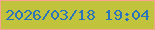 文字の大きさ：4、枠の色：f8a490、背景の色：c1c33d、文字の色：2c74b9 無料ブログパーツのブログ時計