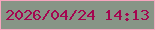 文字の大きさ：4、枠の色：f8a6bf、背景の色：879586、文字の色：a40650 無料ブログパーツのブログ時計