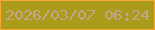 文字の大きさ：1、枠の色：f8a732、背景の色：aa9c1a、文字の色：c6a491 無料ブログパーツのブログ時計