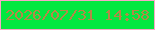 文字の大きさ：4、枠の色：f8a7c7、背景の色：03e840、文字の色：b58847 無料ブログパーツのブログ時計