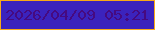 文字の大きさ：3、枠の色：f8aa18、背景の色：3b23bd、文字の色：460a80 無料ブログパーツのブログ時計
