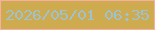 文字の大きさ：3、枠の色：f8aea3、背景の色：ceab4e、文字の色：9fc2d1 無料ブログパーツのブログ時計