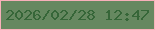文字の大きさ：4、枠の色：f8b0ba、背景の色：668860、文字の色：366638 無料ブログパーツのブログ時計