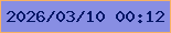 文字の大きさ：3、枠の色：f8b163、背景の色：888ee3、文字の色：021666 無料ブログパーツのブログ時計