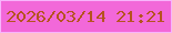 文字の大きさ：1、枠の色：f8b4fb、背景の色：f268d9、文字の色：b5531f 無料ブログパーツのブログ時計