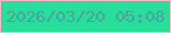 文字の大きさ：5、枠の色：f8b8c7、背景の色：28de9b、文字の色：4ca09f 無料ブログパーツのブログ時計
