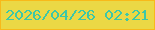文字の大きさ：2、枠の色：f8b91a、背景の色：ebd845、文字の色：3dc7a7 無料ブログパーツのブログ時計