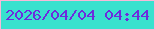 文字の大きさ：2、枠の色：f8b9d8、背景の色：39e1ce、文字の色：6e2cdd 無料ブログパーツのブログ時計