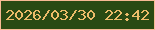 文字の大きさ：4、枠の色：f8ba94、背景の色：2a4a13、文字の色：ecbc69 無料ブログパーツのブログ時計