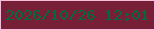 文字の大きさ：3、枠の色：f8bcdb、背景の色：761f36、文字の色：026a3b 無料ブログパーツのブログ時計