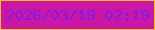 文字の大きさ：3、枠の色：f8be20、背景の色：cb17a6、文字の色：811ae5 無料ブログパーツのブログ時計