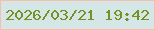文字の大きさ：4、枠の色：f8beaa、背景の色：d4e6e6、文字の色：779024 無料ブログパーツのブログ時計