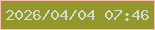 文字の大きさ：3、枠の色：f8c0ad、背景の色：94972c、文字の色：d1dccd 無料ブログパーツのブログ時計
