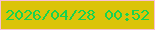 文字の大きさ：2、枠の色：f8c0d6、背景の色：dbc409、文字の色：18d34f 無料ブログパーツのブログ時計