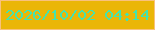 文字の大きさ：1、枠の色：f8c17d、背景の色：eab607、文字の色：44e3ae 無料ブログパーツのブログ時計