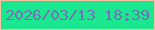文字の大きさ：5、枠の色：f8c2a3、背景の色：1ae78f、文字の色：7572b3 無料ブログパーツのブログ時計