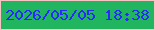 文字の大きさ：1、枠の色：f8c3c3、背景の色：22b55f、文字の色：262afc 無料ブログパーツのブログ時計