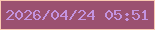 文字の大きさ：5、枠の色：f8c8b1、背景の色：9b5070、文字の色：c393df 無料ブログパーツのブログ時計