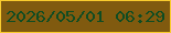 文字の大きさ：1、枠の色：f8cb2e、背景の色：805a0f、文字の色：104c22 無料ブログパーツのブログ時計