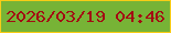 文字の大きさ：1、枠の色：f8cc16、背景の色：77b336、文字の色：a30b13 無料ブログパーツのブログ時計