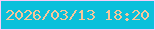 文字の大きさ：1、枠の色：f8cdf8、背景の色：0bc0db、文字の色：f6c69a 無料ブログパーツのブログ時計