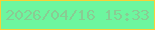 文字の大きさ：2、枠の色：f8d036、背景の色：6df69f、文字の色：89cc93 無料ブログパーツのブログ時計