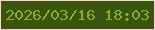 文字の大きさ：2、枠の色：f8d2e0、背景の色：39550a、文字の色：91a930 無料ブログパーツのブログ時計