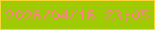 文字の大きさ：1、枠の色：f8d633、背景の色：a0cb03、文字の色：f68480 無料ブログパーツのブログ時計