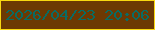 文字の大きさ：2、枠の色：f8d811、背景の色：6c3903、文字の色：086c64 無料ブログパーツのブログ時計