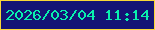 文字の大きさ：1、枠の色：f8d837、背景の色：141475、文字の色：09f0ae 無料ブログパーツのブログ時計