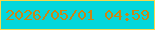 文字の大きさ：4、枠の色：f8d84b、背景の色：04d7db、文字の色：c98615 無料ブログパーツのブログ時計