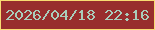 文字の大きさ：3、枠の色：f8db72、背景の色：982d2d、文字の色：a9cdbc 無料ブログパーツのブログ時計