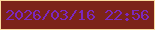 文字の大きさ：4、枠の色：f8db9e、背景の色：7c2319、文字の色：7c27be 無料ブログパーツのブログ時計