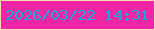 文字の大きさ：1、枠の色：f8ddad、背景の色：f126a6、文字の色：16a9d4 無料ブログパーツのブログ時計