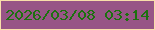 文字の大きさ：1、枠の色：f8dfaa、背景の色：975586、文字の色：1c710f 無料ブログパーツのブログ時計