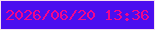 文字の大きさ：5、枠の色：f8e0f0、背景の色：4b0eef、文字の色：f2058d 無料ブログパーツのブログ時計