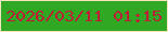 文字の大きさ：4、枠の色：f8e4be、背景の色：31a823、文字の色：bc1d37 無料ブログパーツのブログ時計