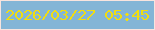 文字の大きさ：3、枠の色：f8e4de、背景の色：83b5d6、文字の色：f0dd11 無料ブログパーツのブログ時計